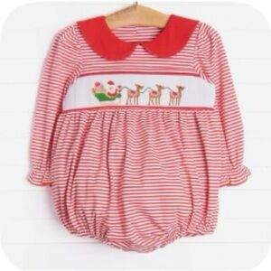 Sleigh Ride Smocked Bubble